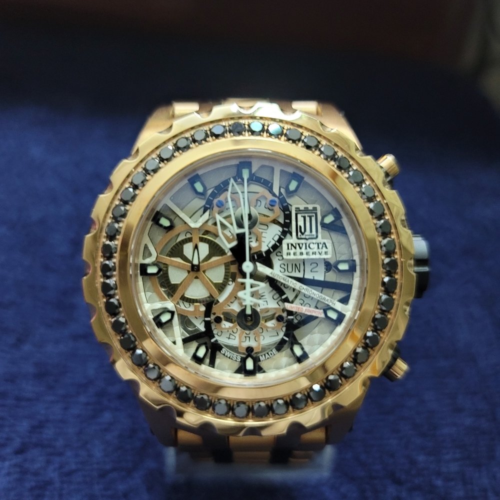 Invicta JT Jason Taylor Automatic 14773 46 Genuine Black Diamonds